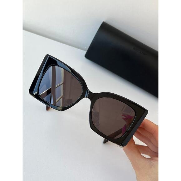 NEW Saint Laurent SLM119 Blaze Black Havana Brown Sunglasses - Picture 4 of 9